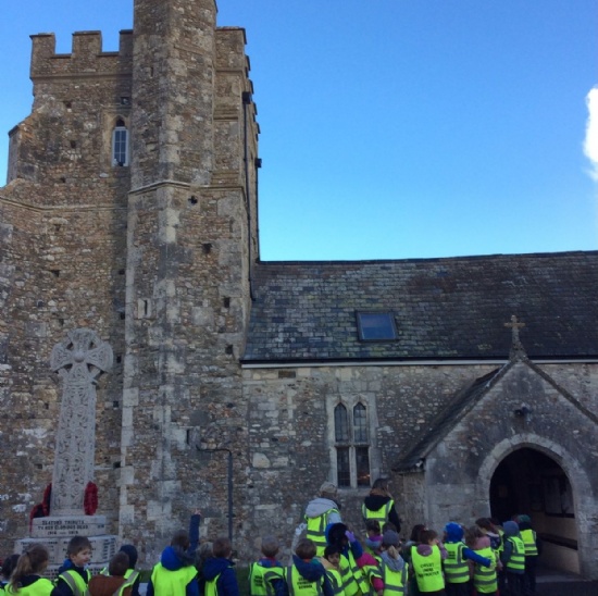 Reception's trip to the church